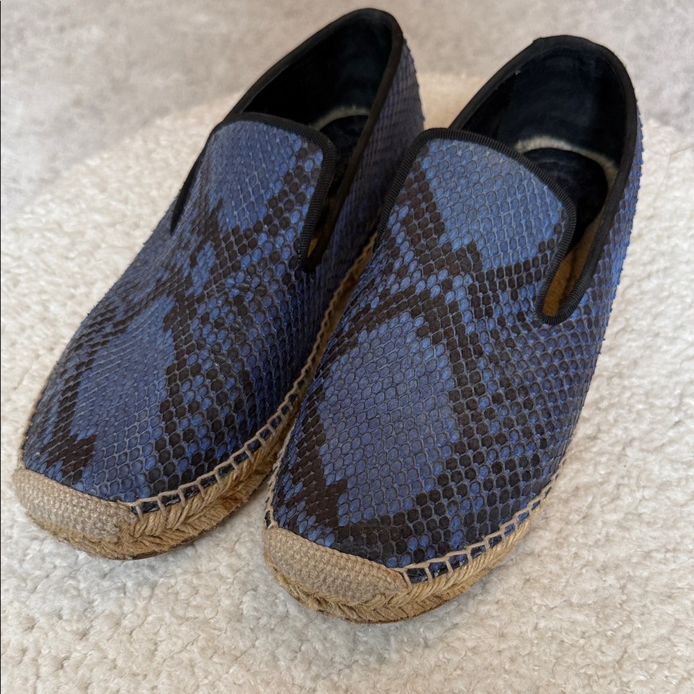 Celine Blue and Black Espadrilles